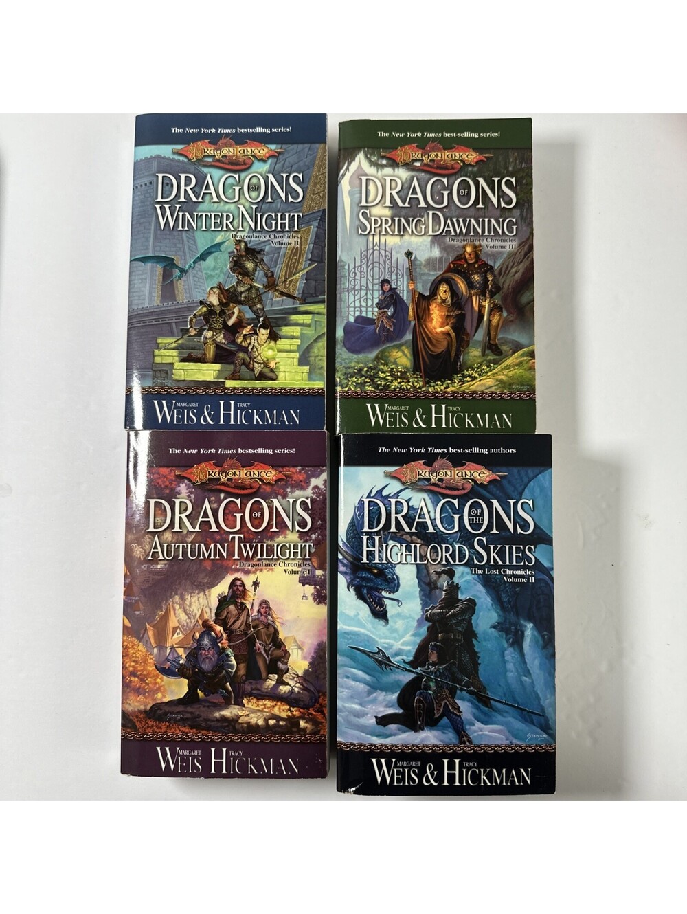 Dragonlance Chronicles Trilogy + Lost Chronicles 4 Book Lot Weis Hickman Fantasy